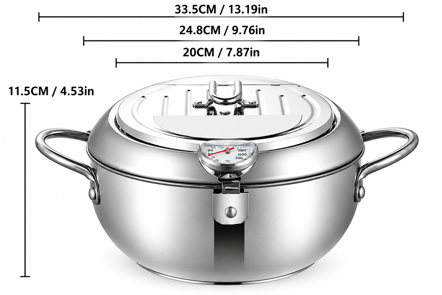 Multi-Fryer Pan with Removable Oil-Drain Rack