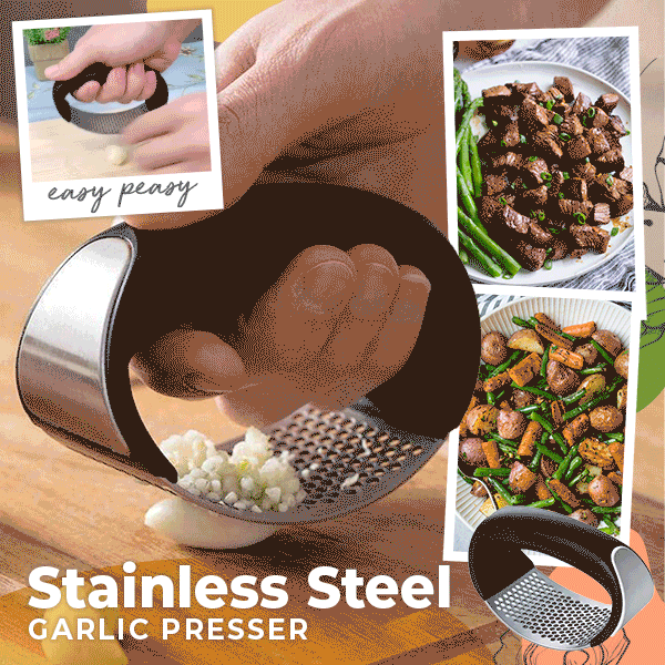 Special Offer Now) Stainless Steel Garlic Presser