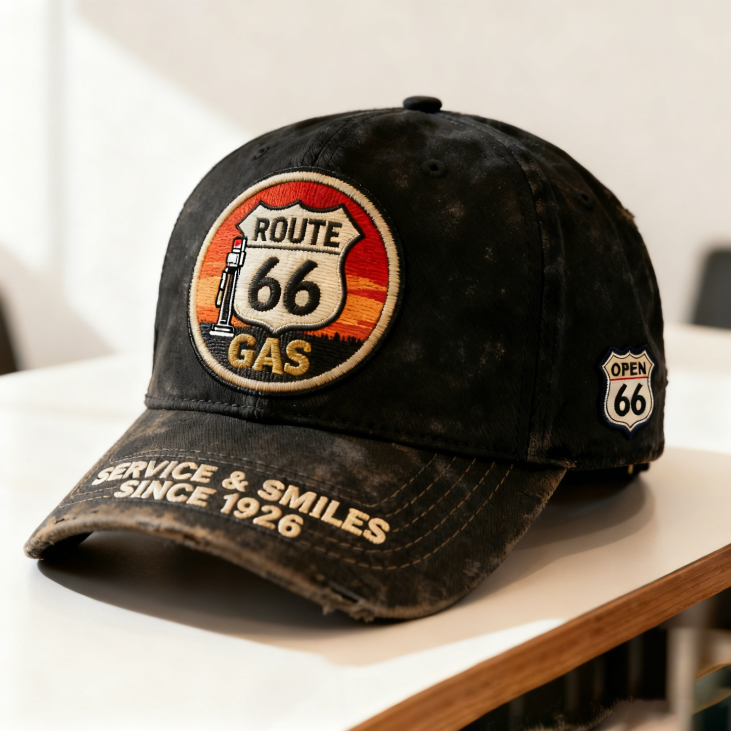 Route 66 Centennial Tribute Hat – 1926–2026 Vintage Road Warrior Cap