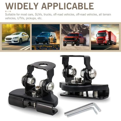 2PCS Heavy Duty Adjustable LED Light Bar Brackets