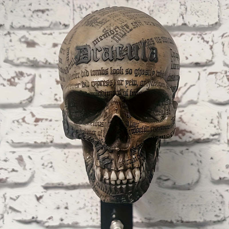 Skull Motorcycle Helmet Holder – Punk Skull Wall Mount Rack for Helmets, Jackets & Garage Decor