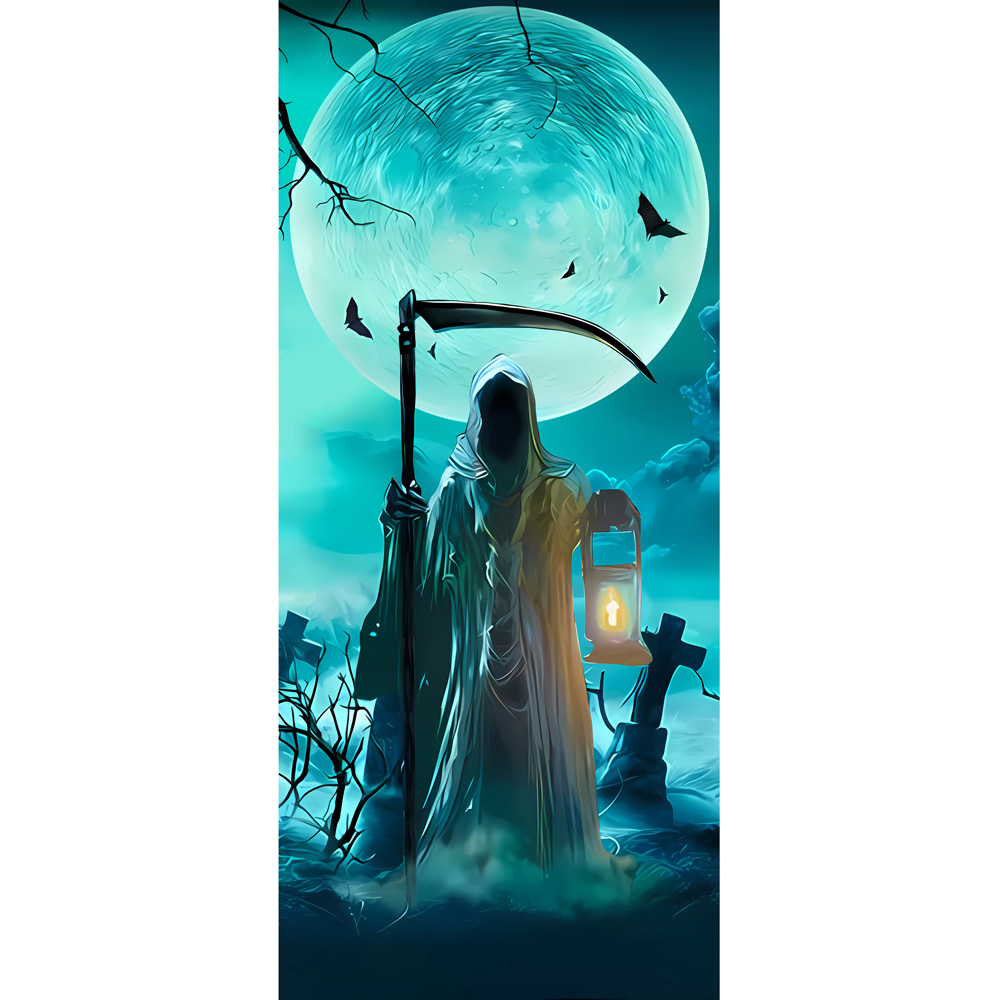 A-Reaper Graveyard Halloween Door Set Decoration