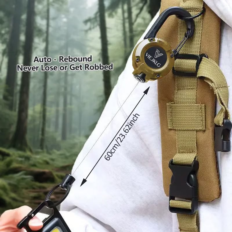 🏆Limited Sale Buy 1 Get 1 Free🎁3 In 1 New Multifunctional Retractable Pull Reel Carabiner Keychain