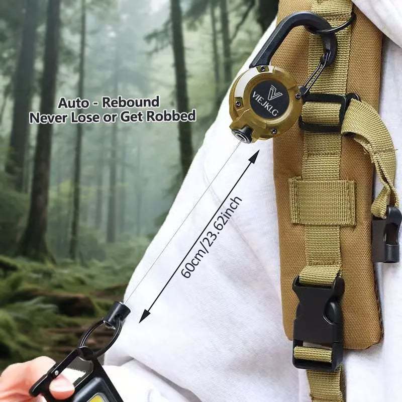 🏆Limited Sale Buy 1 Get 1 Free🎁3 In 1 New Multifunctional Retractable Pull Reel Carabiner Keychain