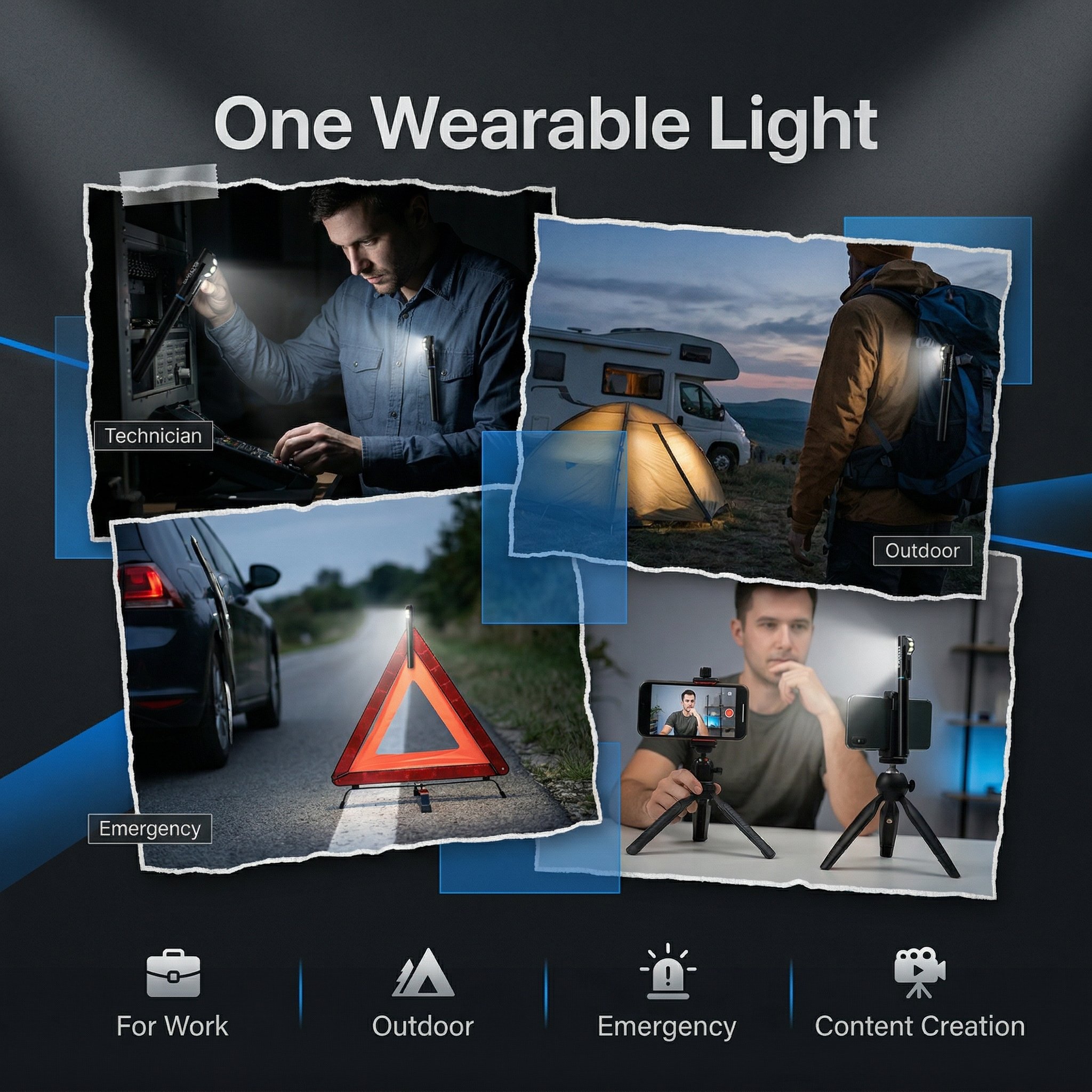 💡 Ultimate Hands-Free Wearable Safety Light