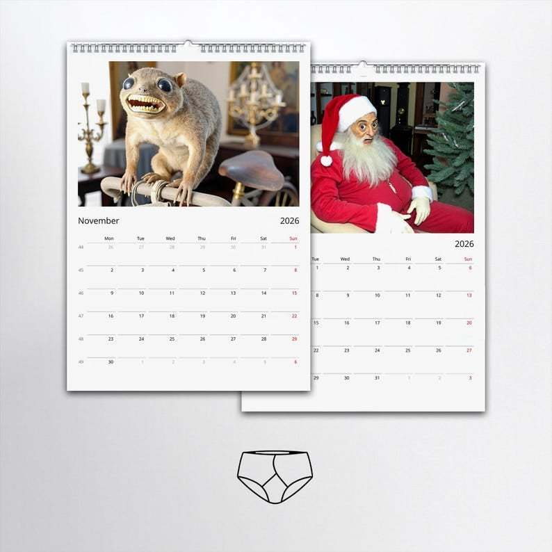 2026 Bad Taxidermy Wall Calendar – Weird, Gross & Hilariously Awful Taxidermy