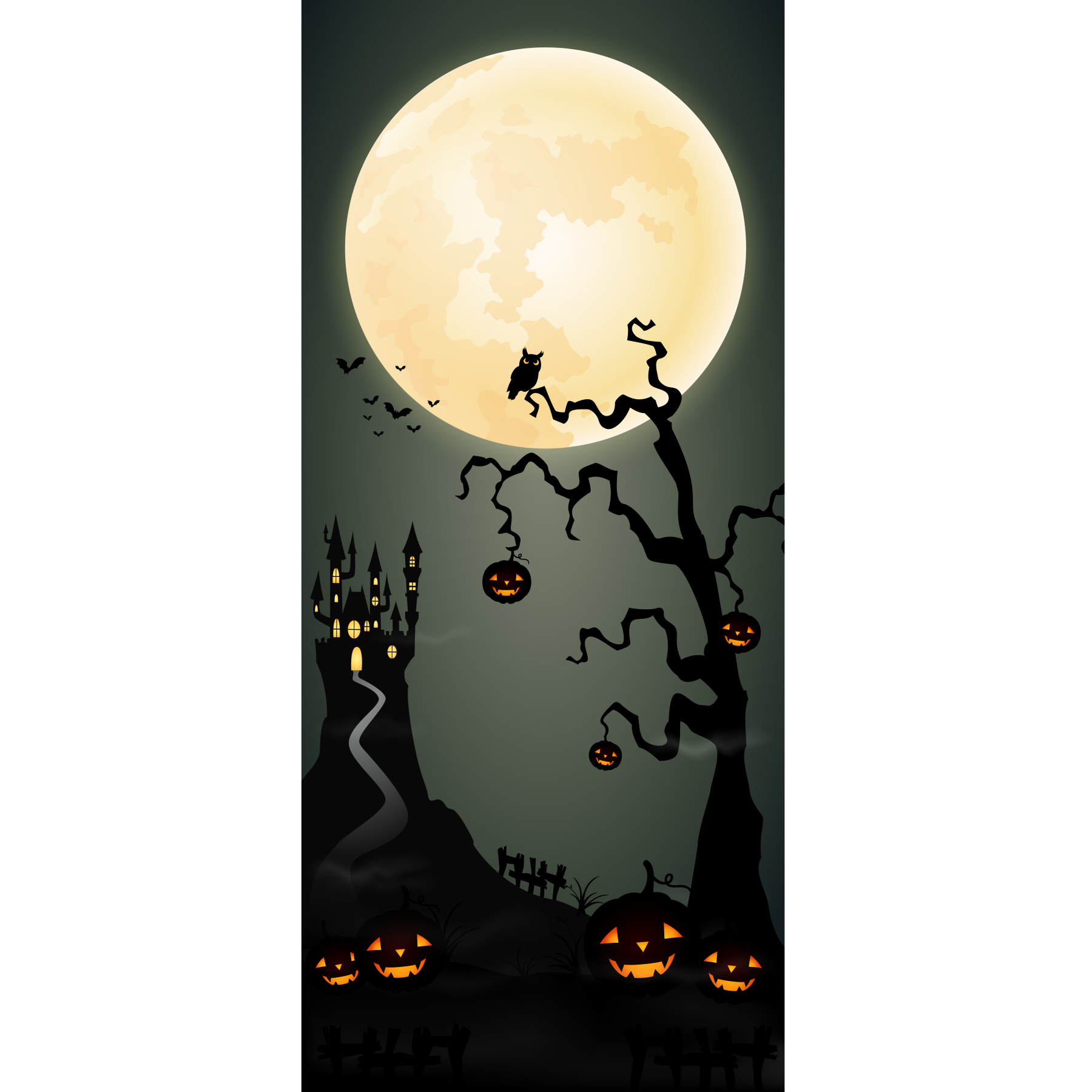 Scary Tree Door Mural