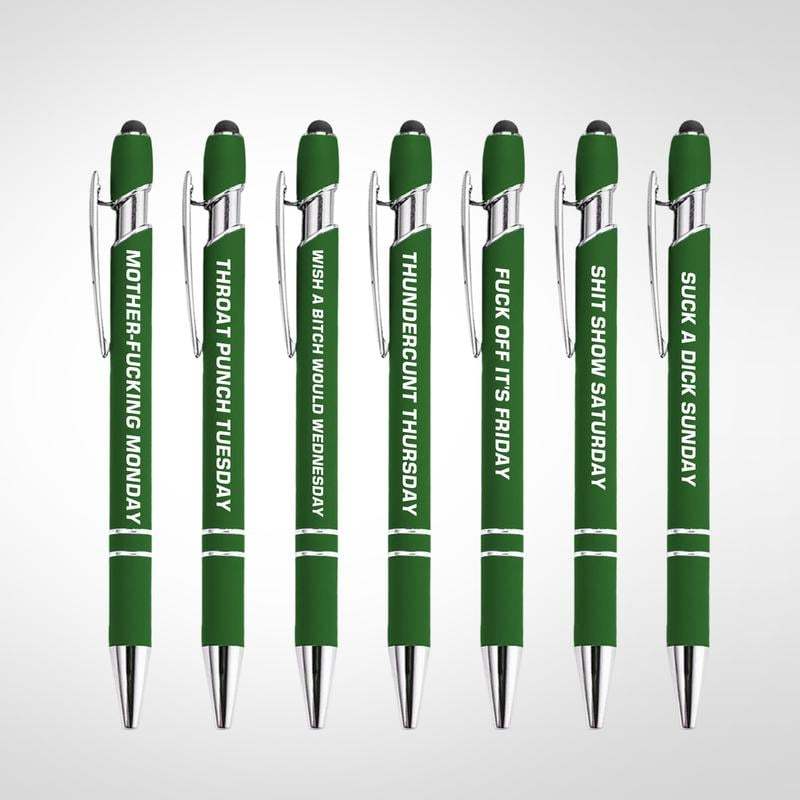 🔥Last Day Promotion 50% OFF💝Funny Stress-Relief Daily Quotes Metal Ballpoint Pen Set (7 Pcs) | 🎁Office Christmas Gift Exchange