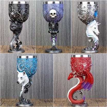 Spirit animals Wine Goblet Witch Wine Cup-MoonChildWorld