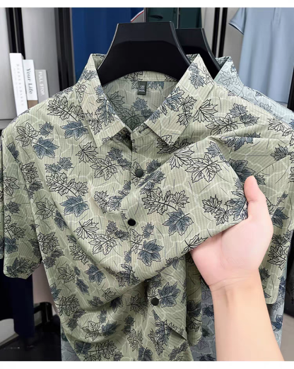 Verdant Frost Printed Shirt