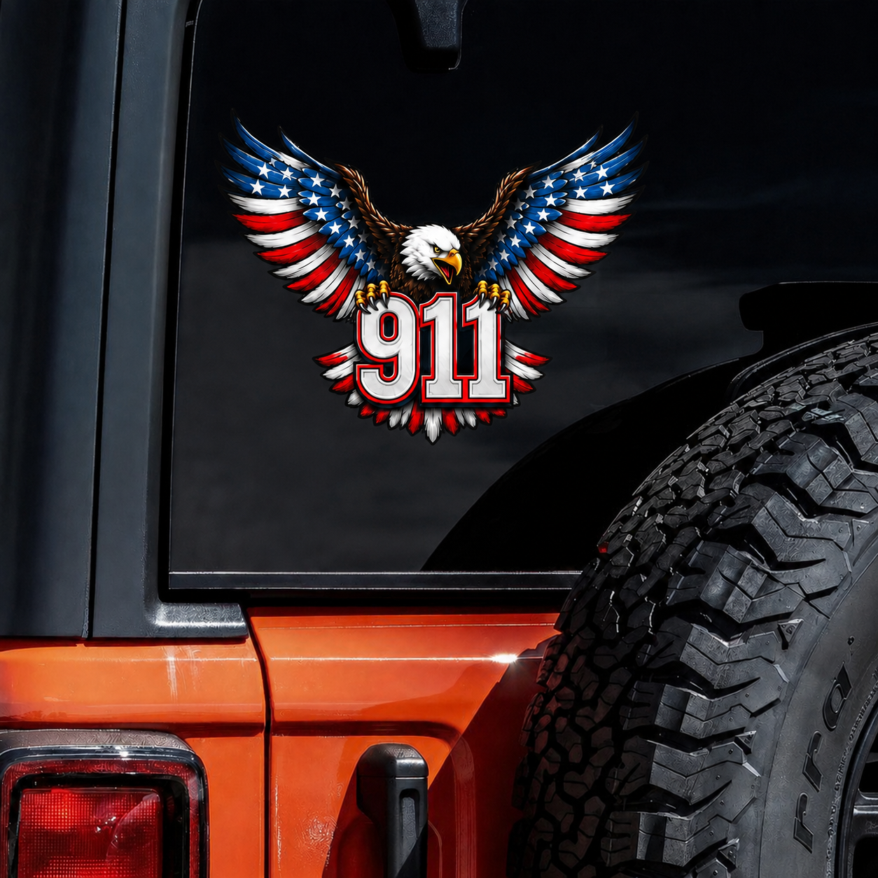Never Forget Eagle Car Decal – Anniversary Patriotic Window Sticker