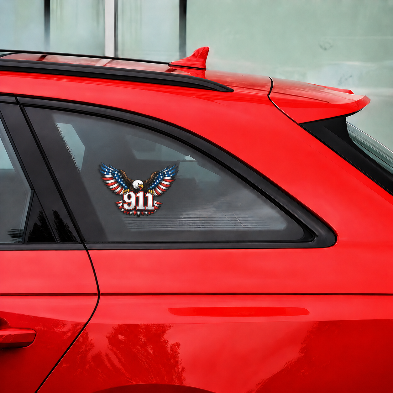 Never Forget Eagle Car Decal – Anniversary Patriotic Window Sticker