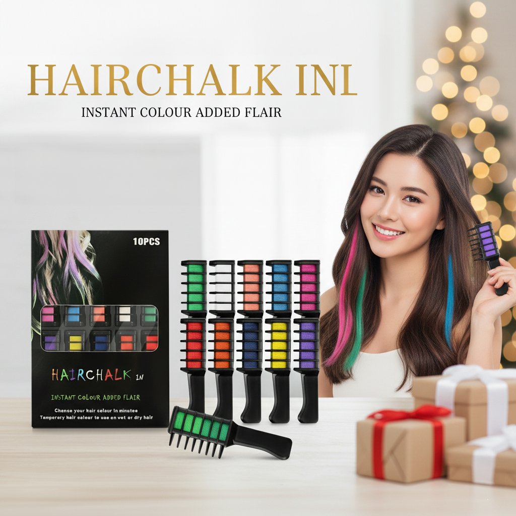 Festive Fun Hair Chalk Combs