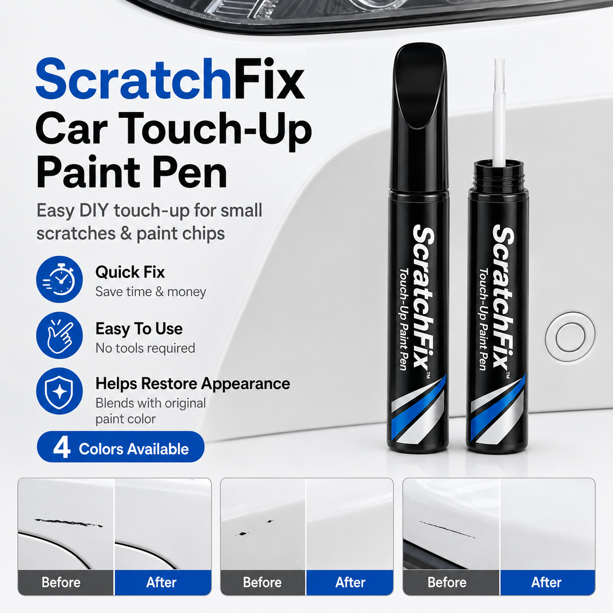 🔥Buy 2 get 1 Free 🚨Small Scratches Can Ruin Your Car’s Clean Look🚨 - Car Touch-Up Paint Pen 🏆