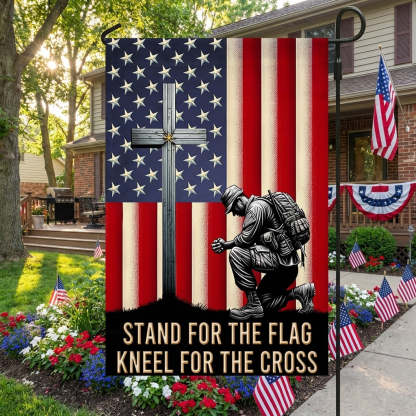 American Flag with Cross Veterans Day Christ Flag