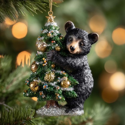 Honey Bear Christmas Mica Ornament GFSPYC56