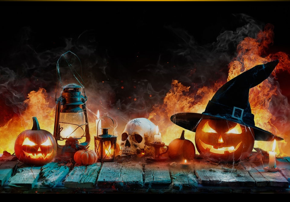 Interactive Halloween Pumpkin Projection Lamp With Builtin Speaker Plugn Play Unique Expressions For Home Parties - 9