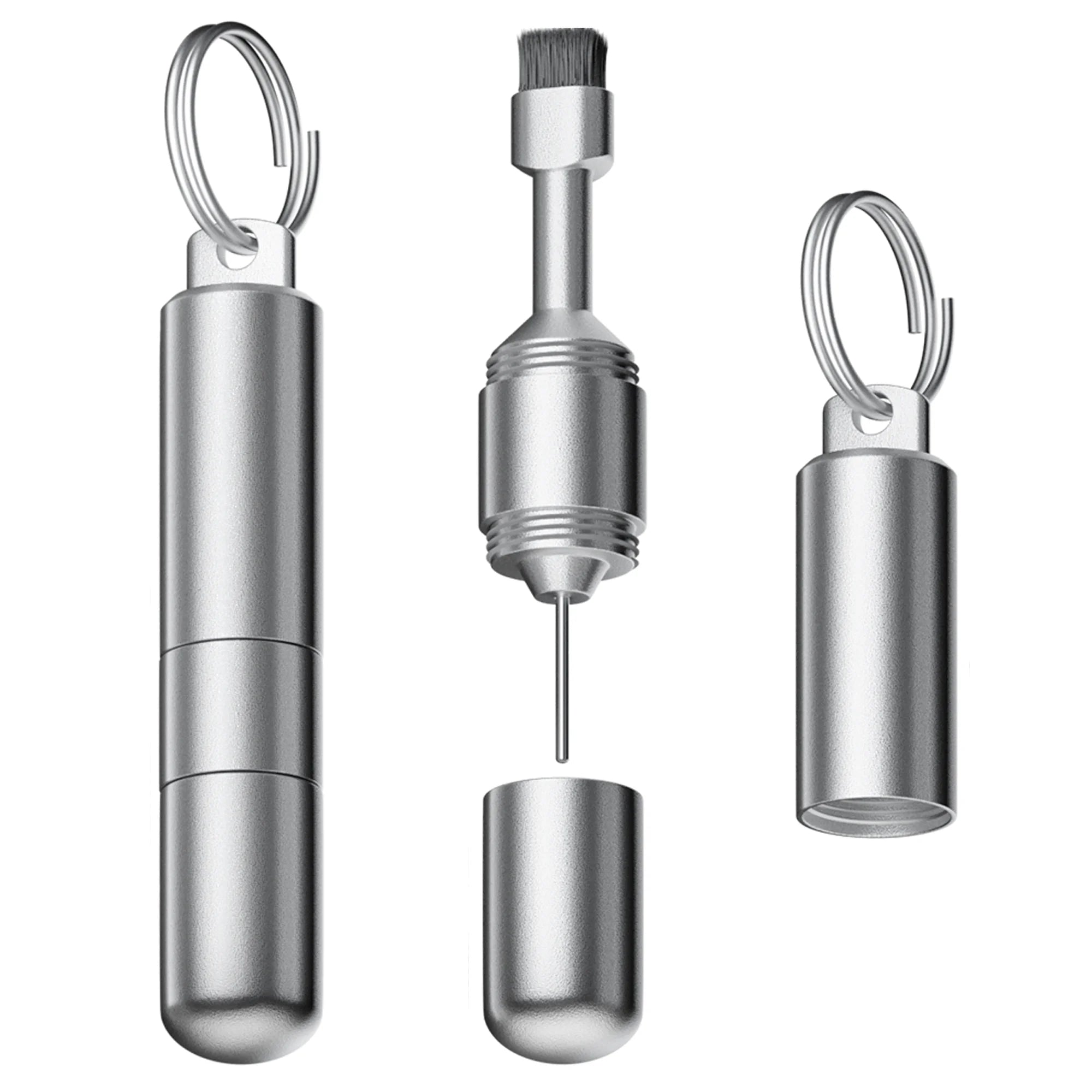 2-in-1 Smartphone SIM Card Removal Tool & Cleaning Brush with Keychain