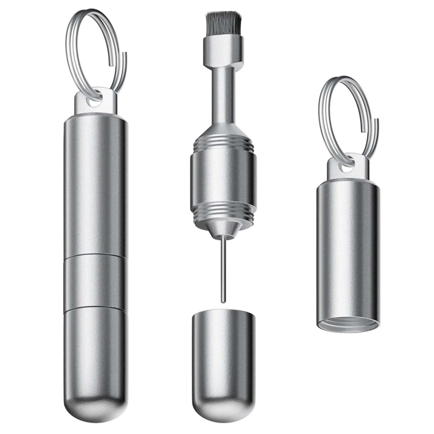 2-in-1 Smartphone SIM Card Removal Tool & Cleaning Brush with Keychain