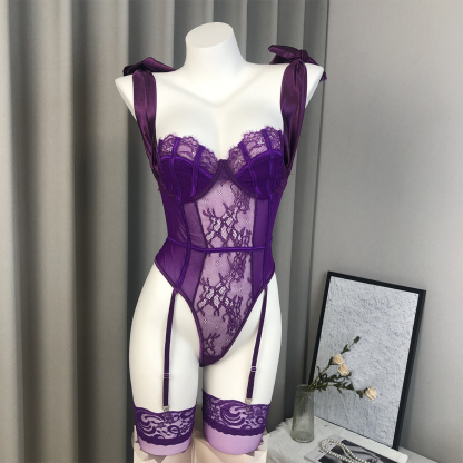 Lace Open-Crotch Tank Top Shaping Lingerie