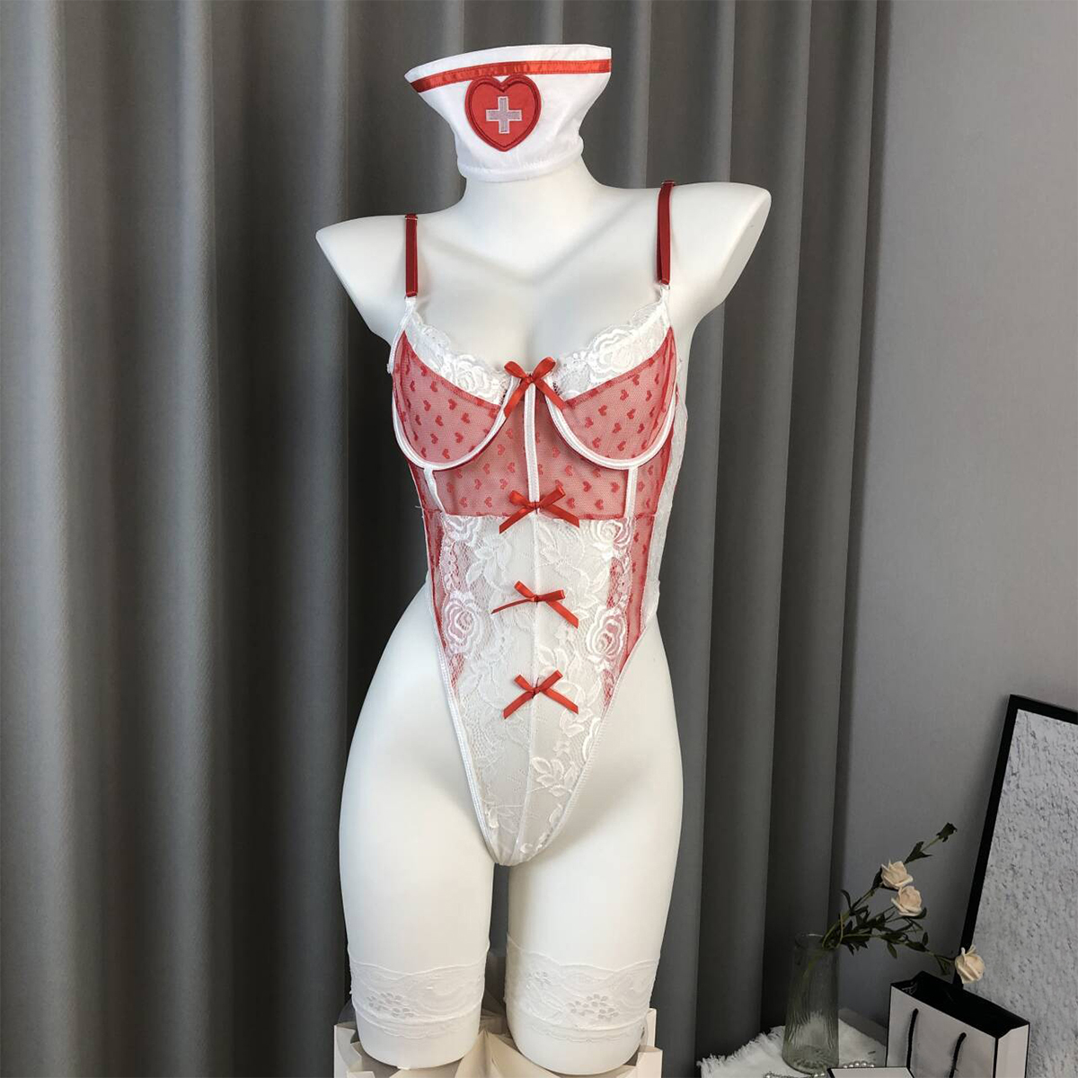 Nurse Bodysuit Uniform Lingerie Set