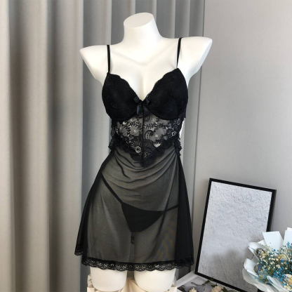 Lingerie Nightdress with Padding and Underwire Seductive Sleepwear