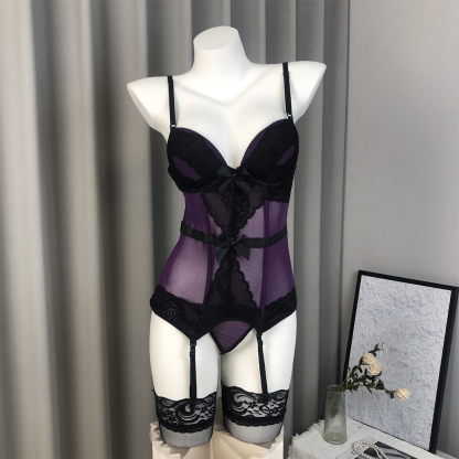Purple Luxe Lace Shaping Lingerie