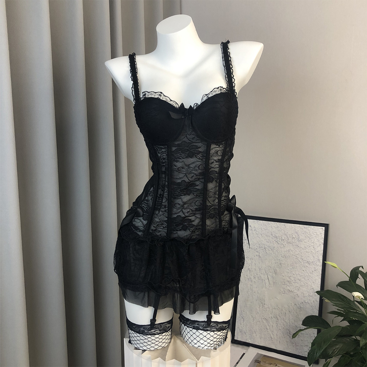 Lace Strappy Tank Top Shaping Lingerie  07