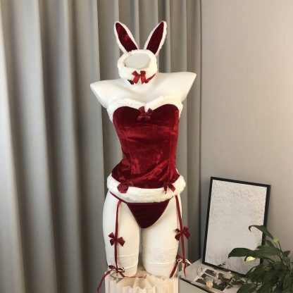 Christmas Bunny Lingerie Set with Midnight Charm
