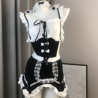 Maid Outfit with No-Remove Design Pure Desire Lingerie Set