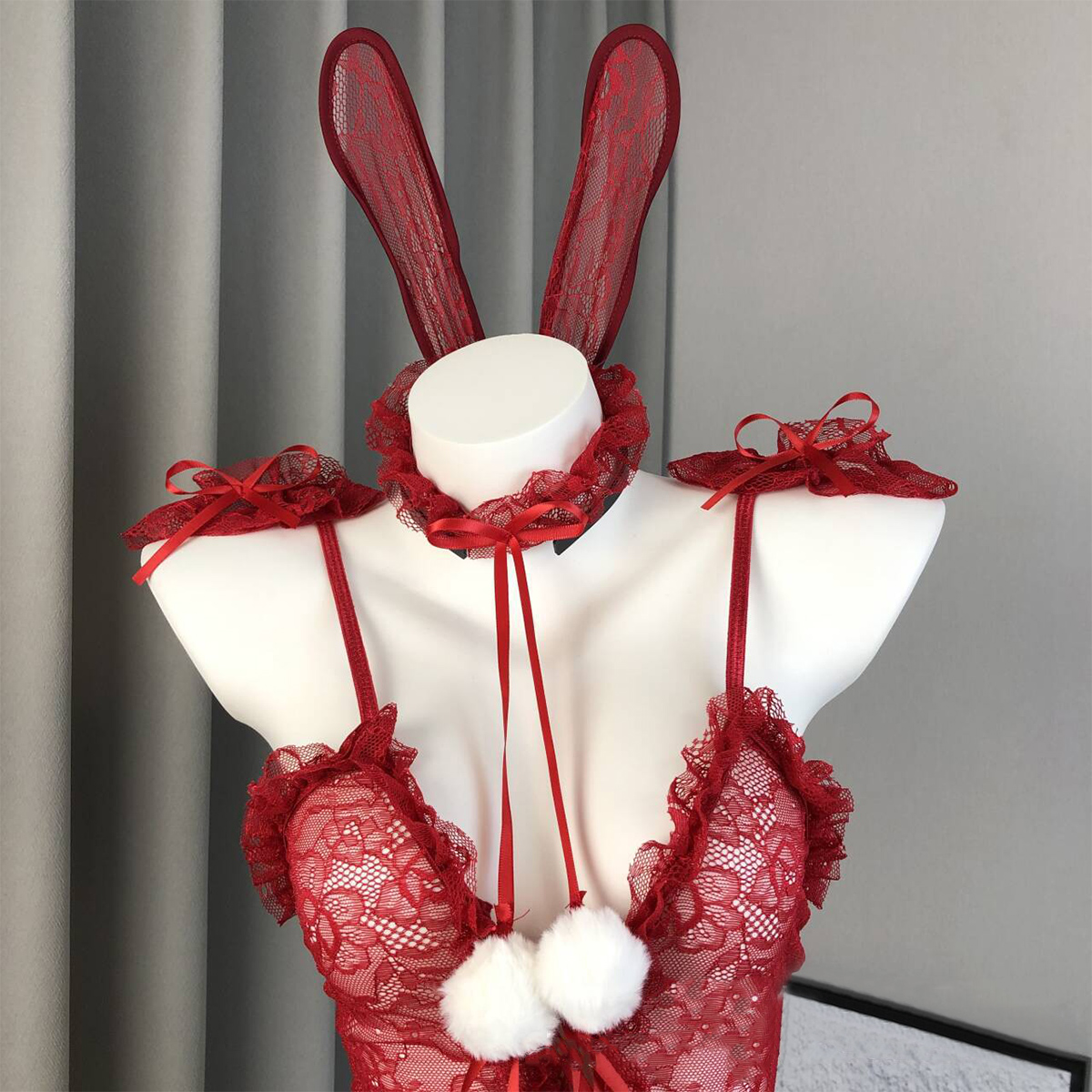 Bunny Lace Bodysuit Lingerie Set