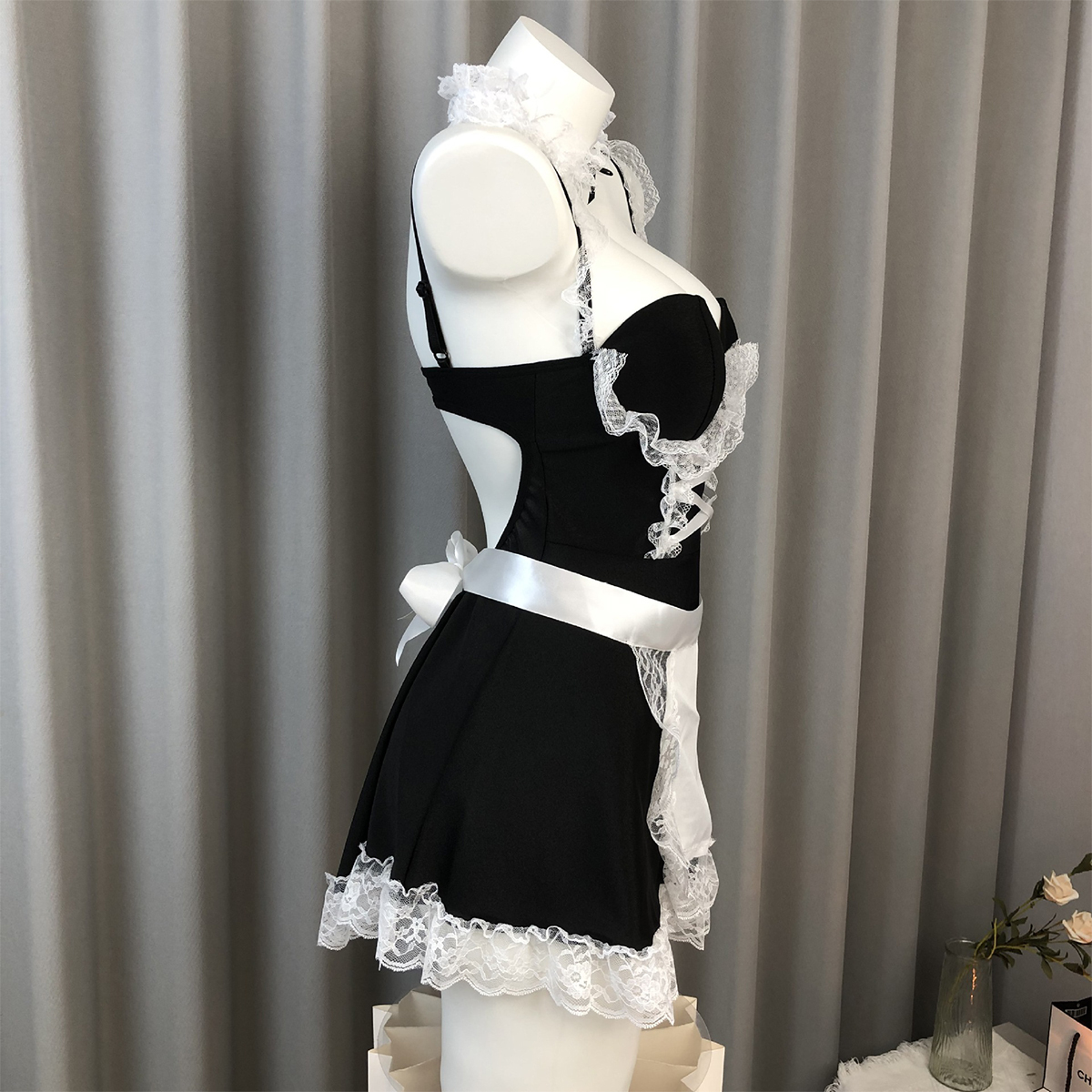 Maid Outfit with No-Remove Design Pure Desire Lingerie Set 8085