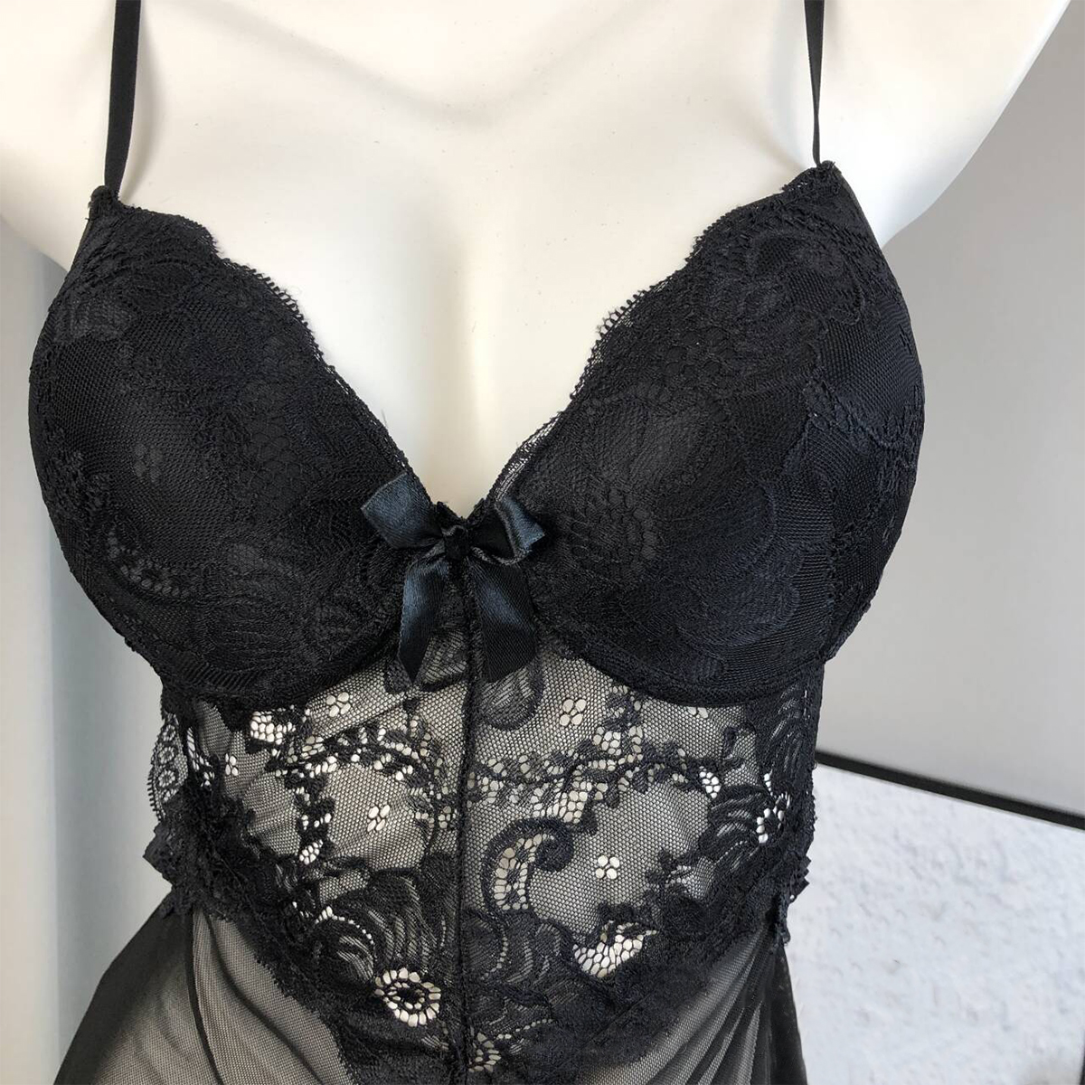 Lingerie Nightdress with Padding and Underwire Seductive Sleepwear