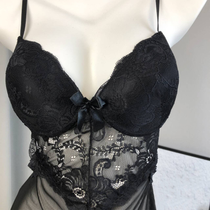 Lingerie Nightdress with Padding and Underwire Seductive Sleepwear