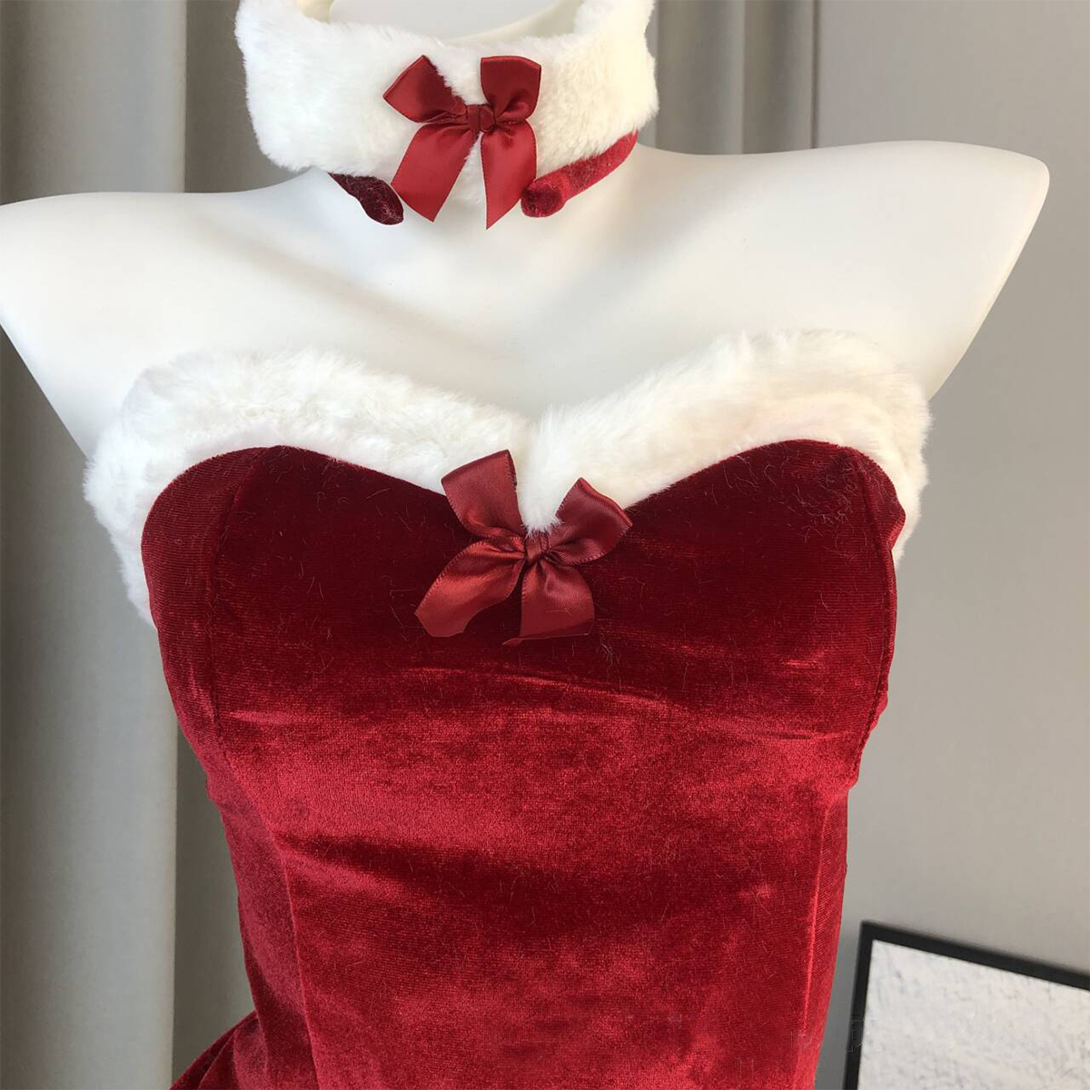 Christmas Bunny Lingerie Set with Midnight Charm