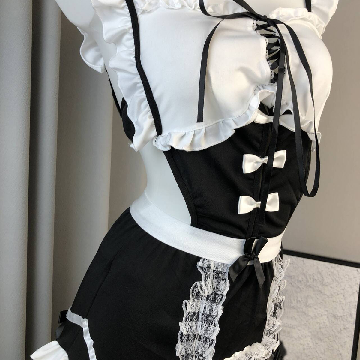 Maid Outfit with No-Remove Design Pure Desire Lingerie Set