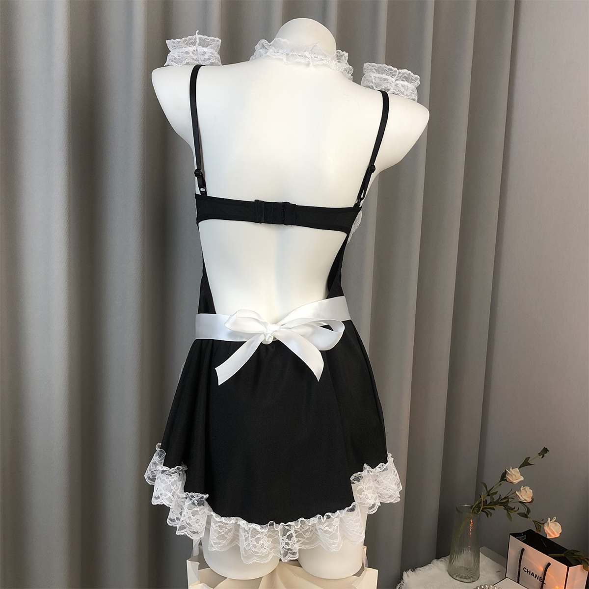 Maid Outfit with No-Remove Design Pure Desire Lingerie Set 8085