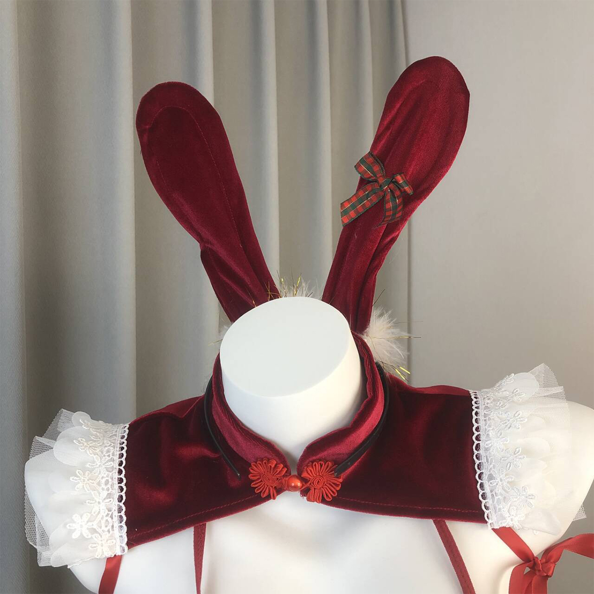 Christmas Bunny Velvet Lingerie Set