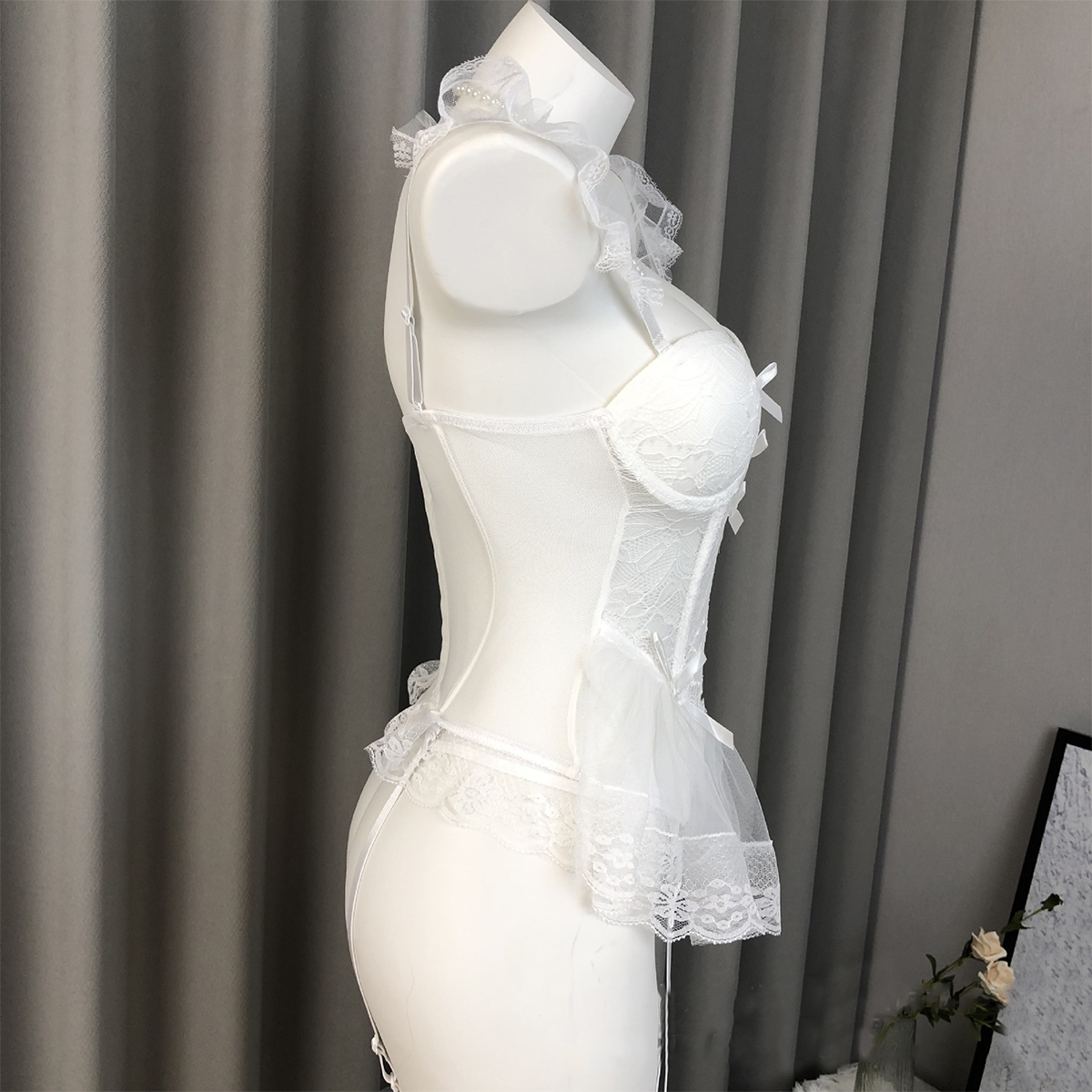 Lace Strappy Tank Top Shaping Lingerie Set