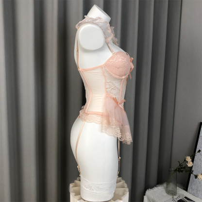 Lace Strappy Tank Top Shaping Lingerie Set