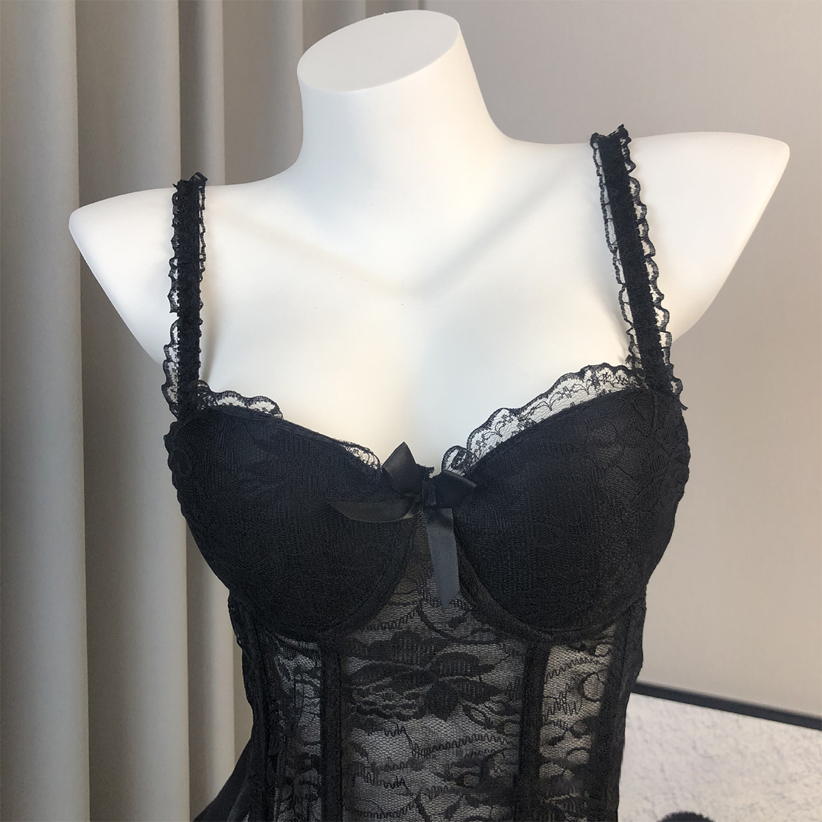 Lace Strappy Tank Top Shaping Lingerie  07