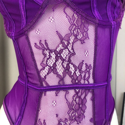 Lace Open-Crotch Tank Top Shaping Lingerie