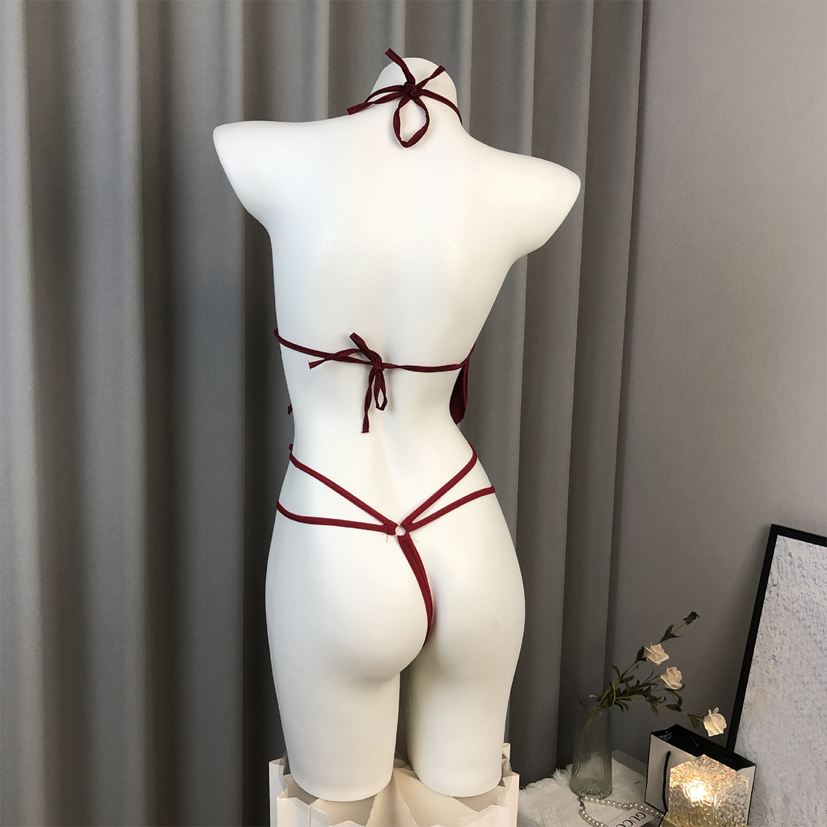 Traditional Embroidered Lingerie Bustier with Hollow Sleepwear