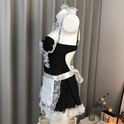 Maid Outfit with No-Remove Design Pure Desire Lingerie Set 8085