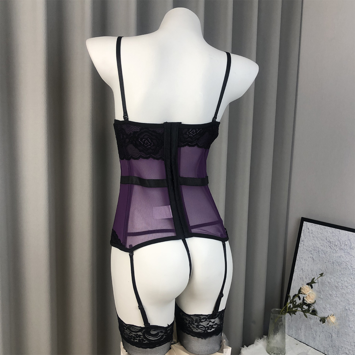 Purple Luxe Lace Shaping Lingerie