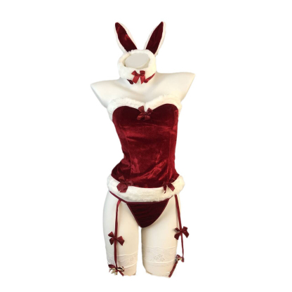 Christmas Bunny Lingerie Set with Midnight Charm