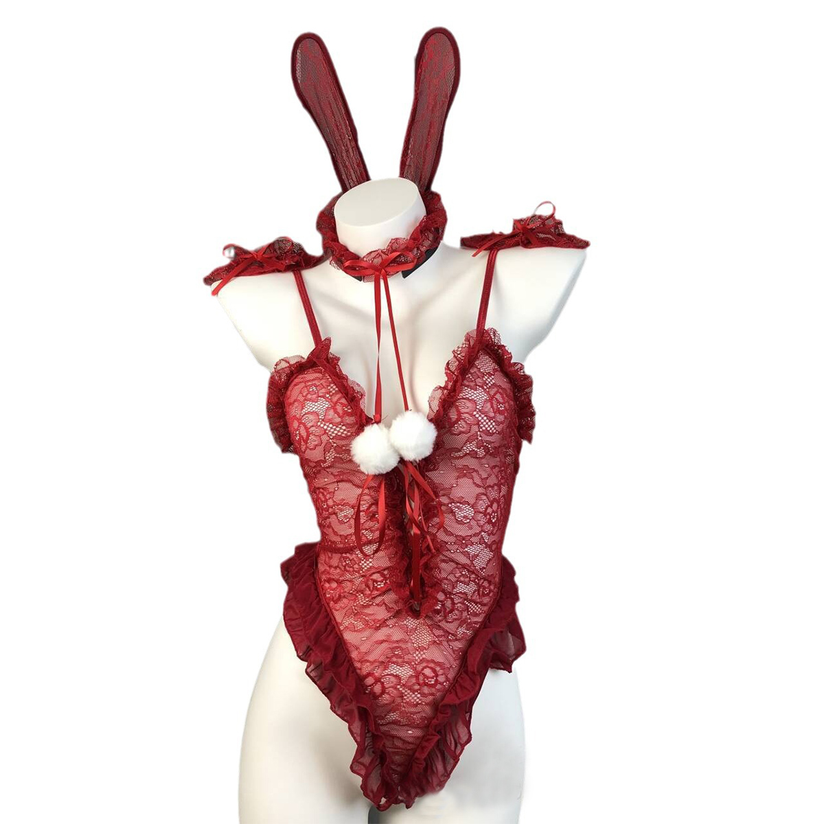 Bunny Lace Bodysuit Lingerie Set