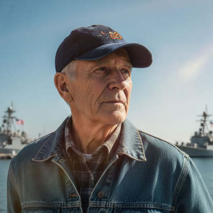 250th Anniversary Washed Cap with Embroidered Eagle Flag