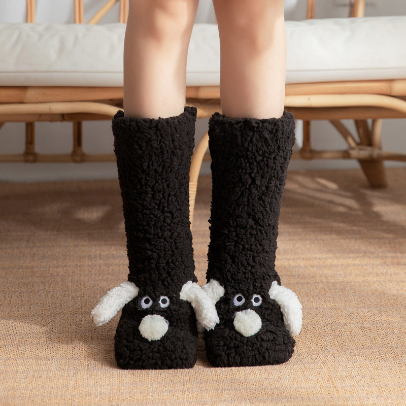 Ultra-thick Cute Puppy Slipper Home Socks