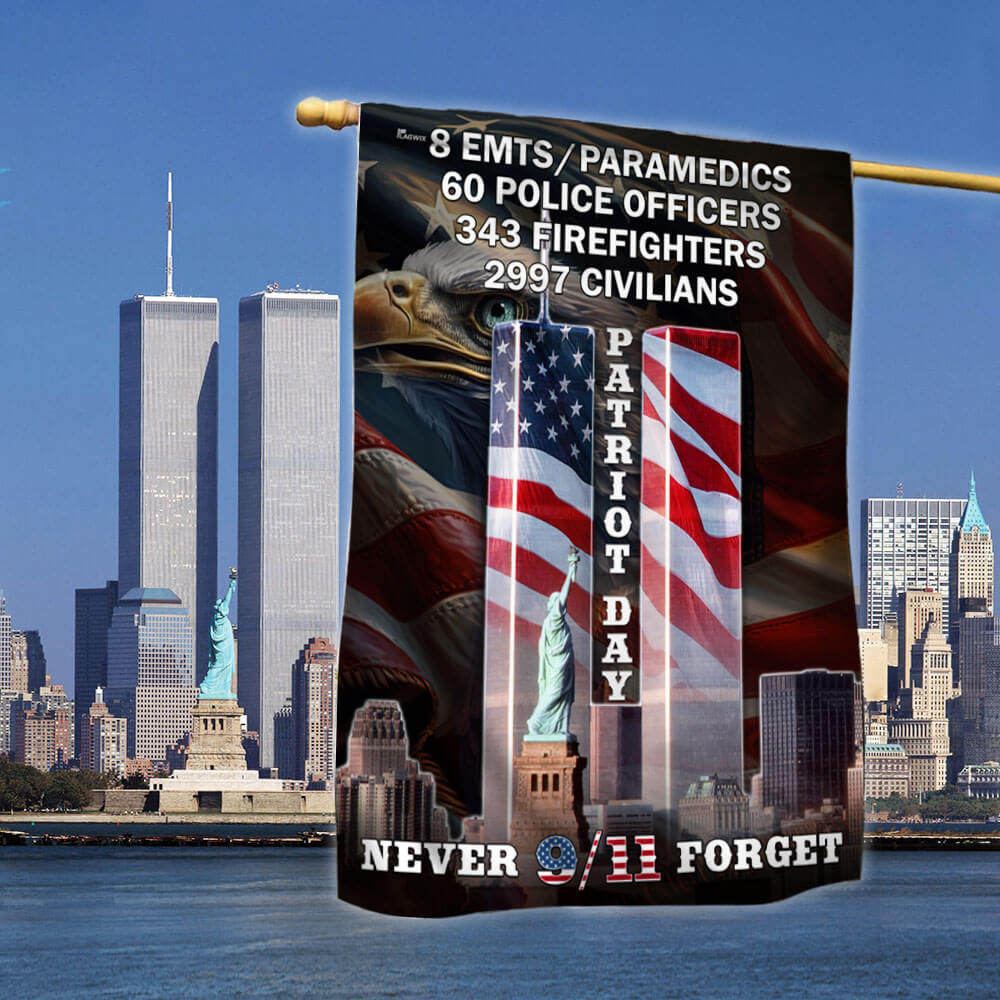 Never Forget Patriot Day Eagle American Flag